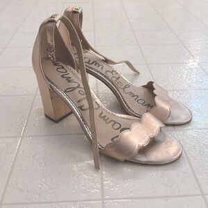 SAM EDELMAN Rose Gold Odila Heeled Sandal 8